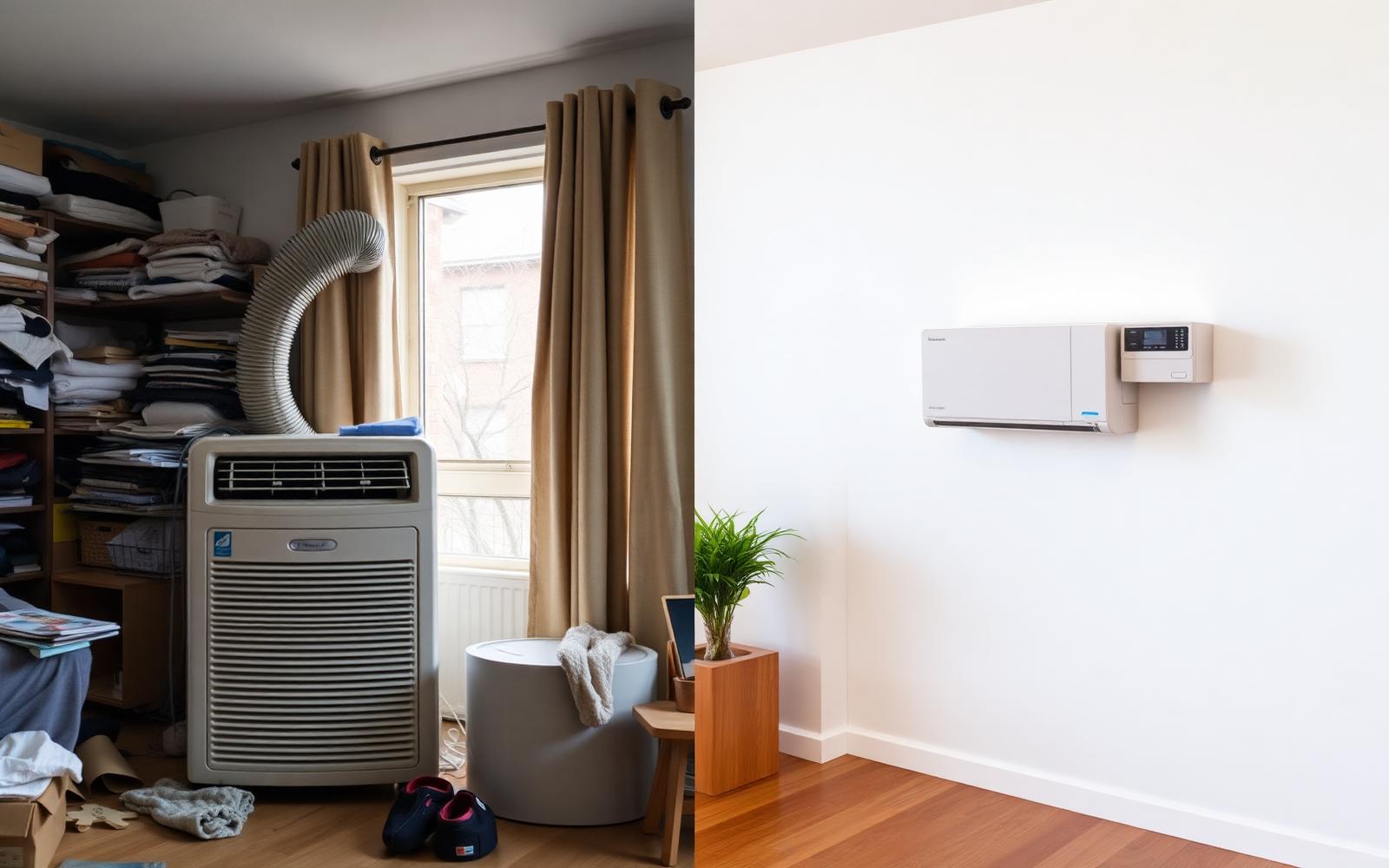 Old bulky AC compared to CoolCove